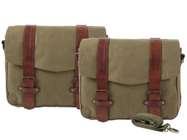 LEGACY courier bag set L/L green for C-Bow carrier Hepco & Becker