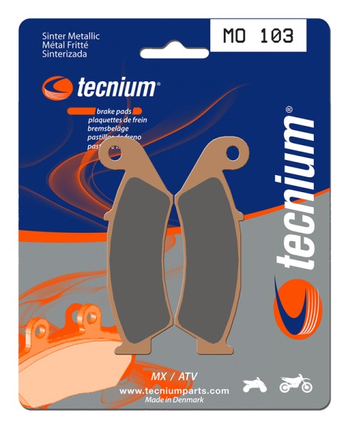 Tecnium MX/ATV sintered metal brake pads - MO103