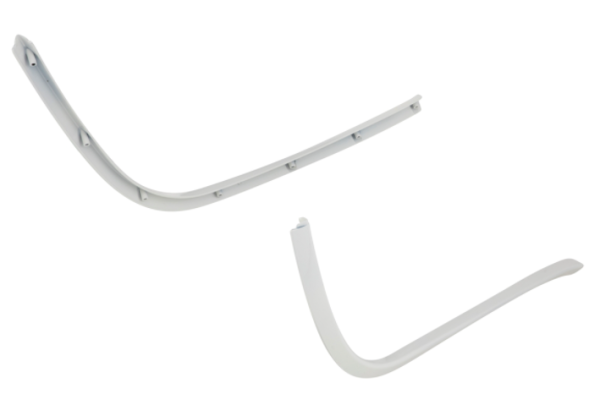 Mono slot tube running board white for Vespa Primavera/Sprint 50-150ccm