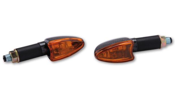 HIGHSIDER Smart Arrow bulbs Mini blinker housing carbon / lens orange (pair), front & rear