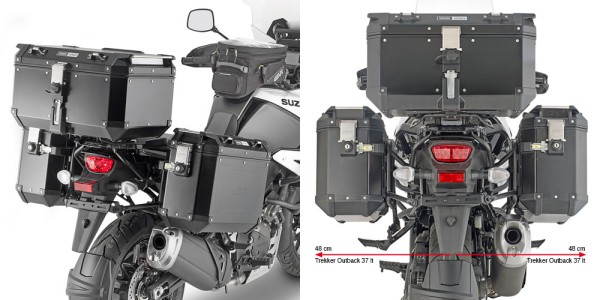 Side case carrier PL ONE-FIT MONOKEY ® CAM-SIDE for Suzuki V-Strom 1050 (Bj.20-) Givi