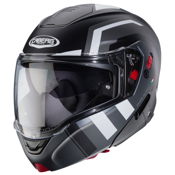 Caberg helmet Horus X Road matt-black/gun-metallic-white