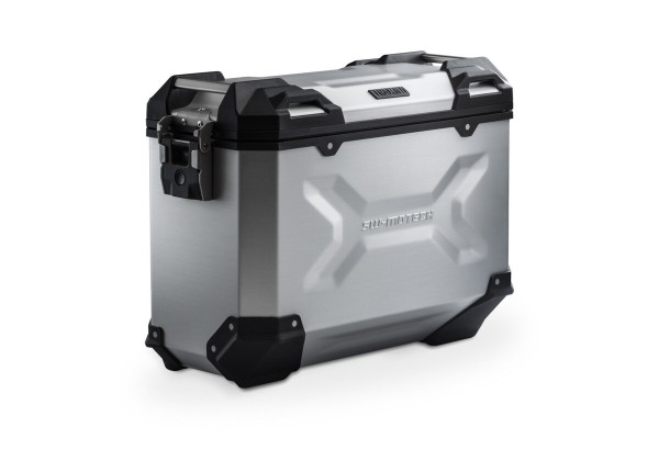 SW-Motech TRAX ADV M aluminum case 37L silver left