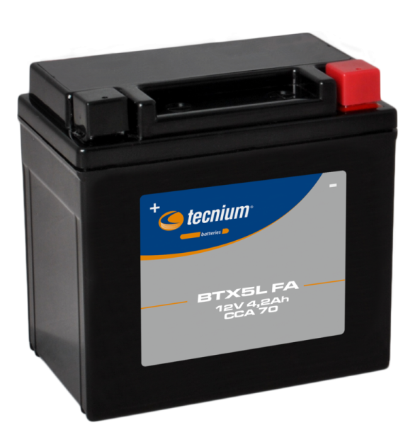 Tecnium maintenance-free battery activated at the factory - BTX5L