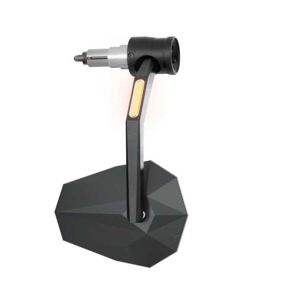 HIGHSIDER pro Handlebar End Mirror Stealth-RIM X7 Black With LED Indicator (1pc)