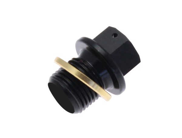 Tecnium drain plug - aluminum black M10x1.25x14