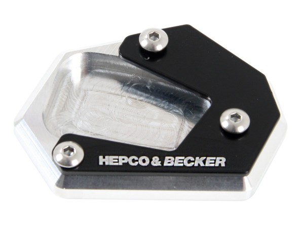 Side stand plate silver black for Honda CBR 650 F (14-18) Hepco & Becker
