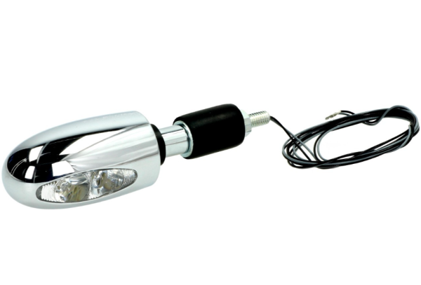 Kellermann turn signal, BL 1000, steel, LED, VR/VL, 12 V, shiny chrome, E-tested