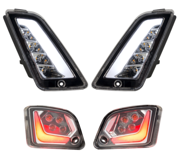 Turn signal kit front & rear for Vespa GTS/GTS Super/GTV 125-300cc ('14-), clear