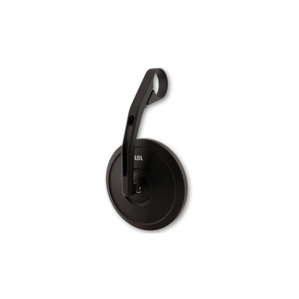 LSL Spiegel RETRO, Lenkerendenspiegel lang, schwarz, mit Straßenzulassung, ECE, mit Adaptern für 22m