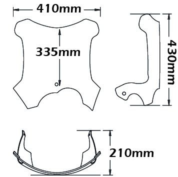 Medium windshield, tiltable for BMW G 650 GS (10-16), light smoke