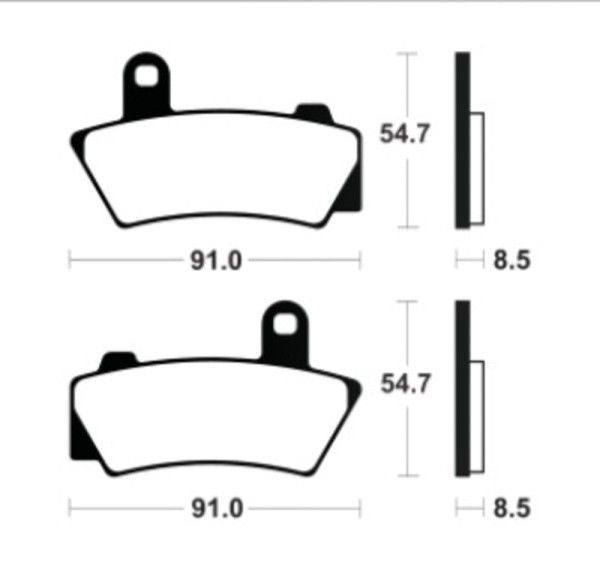 Tecnium Street Performance sintered metal brake pads - MR495