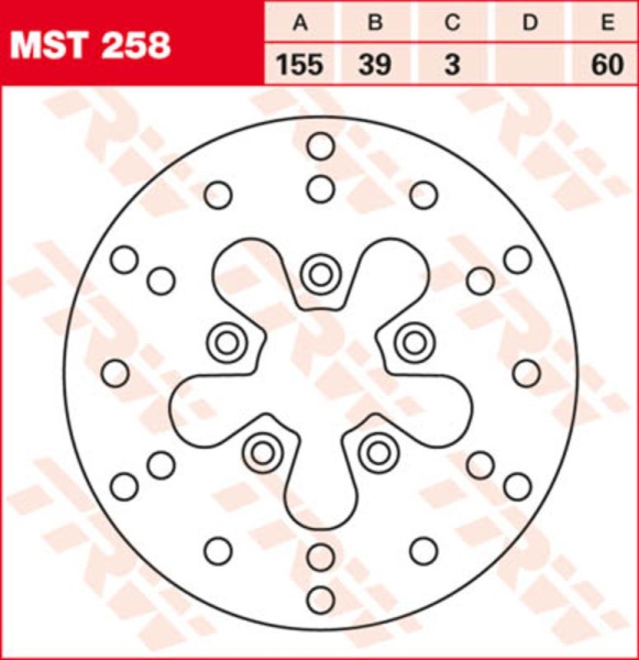 TRW Lucas brake disk MST384, rigid