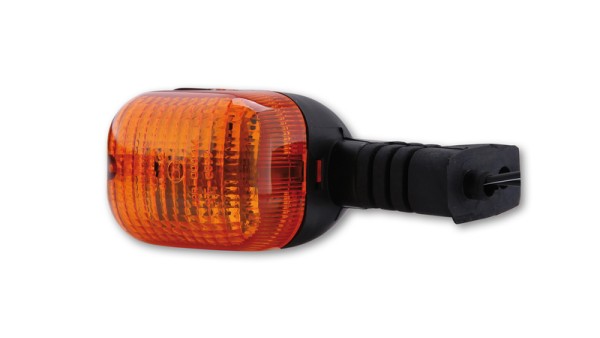 HIGHSIDER Smart Duc-style bulb blinker housing black / lens orange (piece), front left & hi