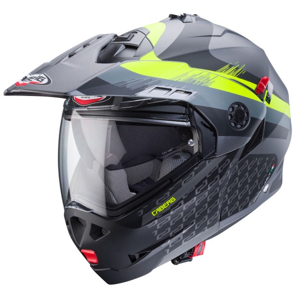 Caberg helmet Tourmax X Sarabe matt-gun metallic/black-fluo-yellow