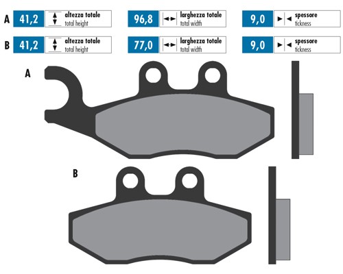 Polini brake pad set, sintered metal