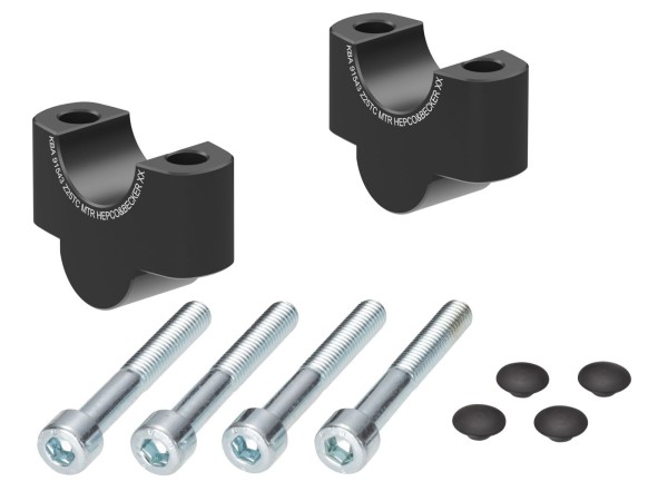 Handlebar riser H=25 mm black for Honda CMX 500 Rebel (17-) Hepco & Becker