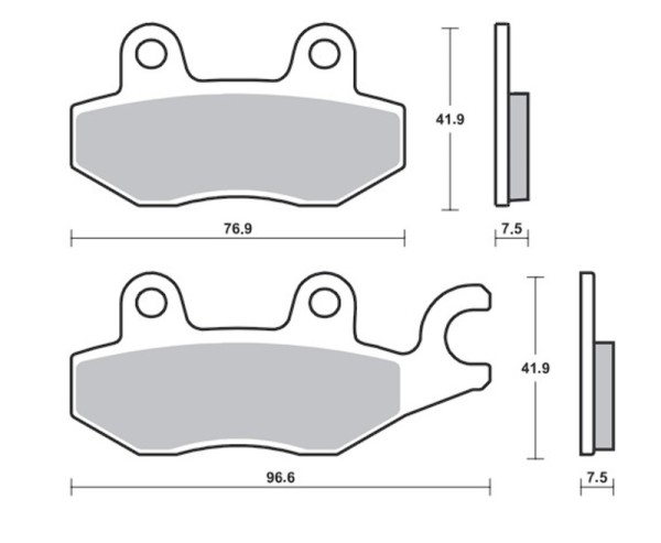 Tecnium Proffesional Racing brake pads sintered metal - MSR455
