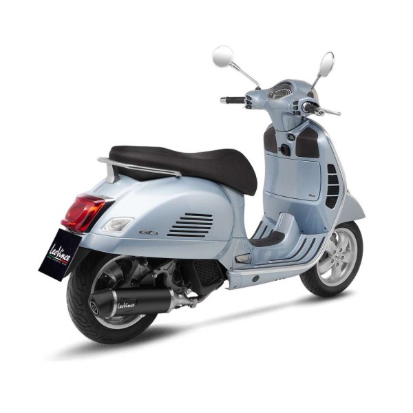 LeoVince exhaust system SBK Nero for Vespa GTS 125 /Super, black, slip on, E-approval, Euro5