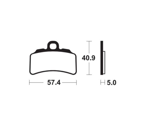 Tecnium MX/ATV sintered metal brake pads - MOR463