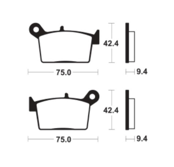 Tecnium Street Organic Brake Pads - MA498
