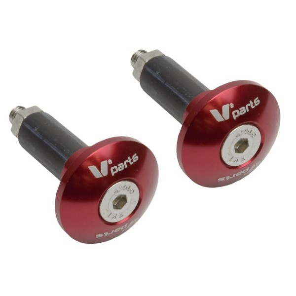 V PARTS handlebar end protector Ø12-18mm red