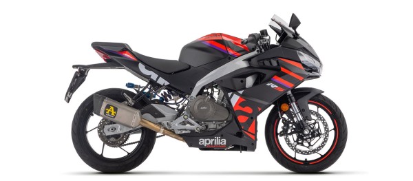 ARROW PISTA Racing-Kompletttanlage Edelstahl für Aprilia RS457 Modelljahr 2024-