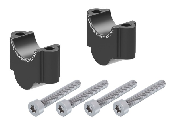 Handlebar riser H=30 mm black for BMW R 1200 GS (04-07) Hepco & Becker