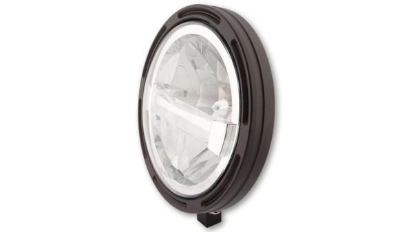 HIGHSIDER pro 7 inch headlight Frame-R1 Type 4 LED Black Lower mounting