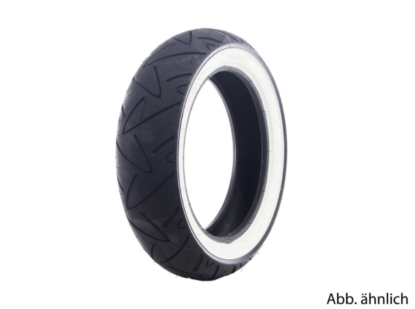 Continental tire 130/70-12, 62P, TL, whitewall tire, twist, front/rear