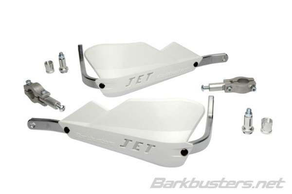 Barkbusters Jet hand guard two-point mounting straight Ø22mm White