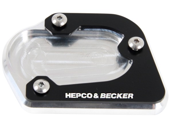 Side stand plate silver black for BMW R 1250 GS (19-23) Hepco & Becker