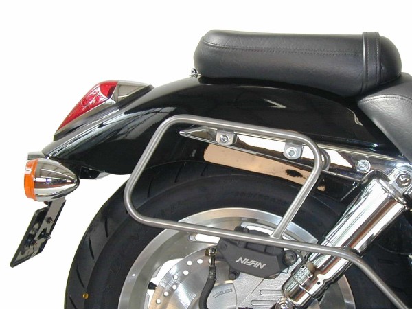 Chrome tubular leather bag holder for Honda VTX 1800 (01-06) Hepco & Becker