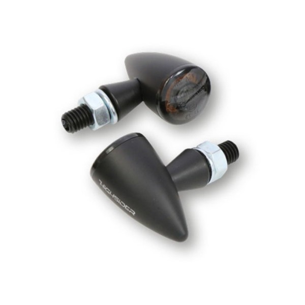 HIGHSIDER pro Apollo Bullet LED turn signal/position light black/tinted 2in1, E-approved (pair)