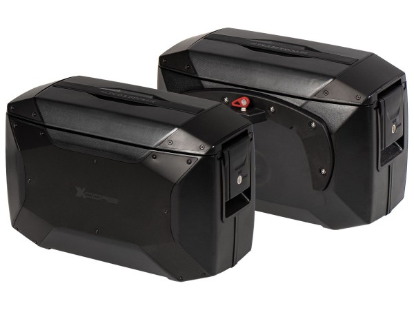 Xcore side case set black for C-Bow carrier Hepco & Becker