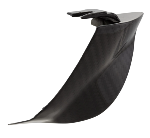 End piece underbody left for Vespa Primavera/Sprint 50-150cc 2T/4T AC, Carbon