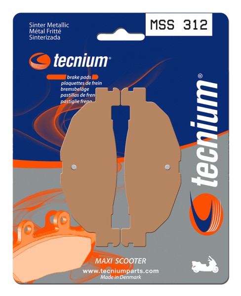Tecnium Maxi Scooter sintered metal brake pads - MSS312