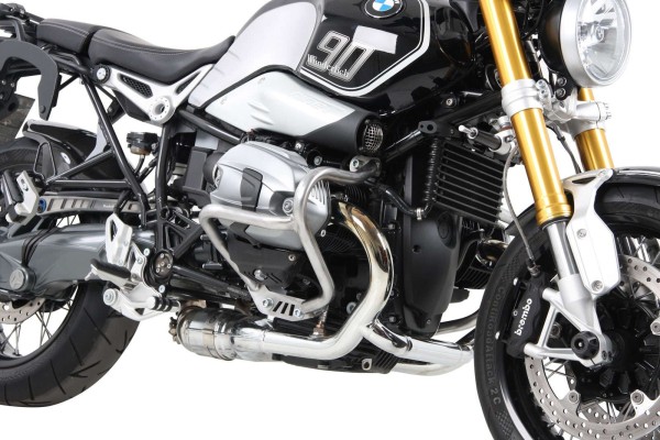 Engine guard silver for BMW R nineT (14-16) Hepco & Becker