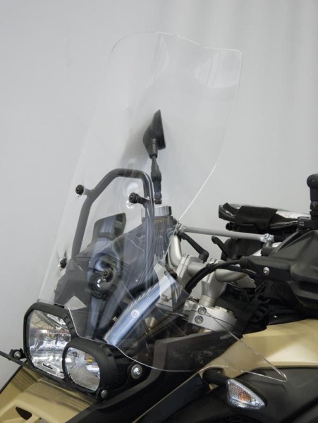 Windshield high on original brackets for BMW F 800 GS Adventure (13-18), light smoke