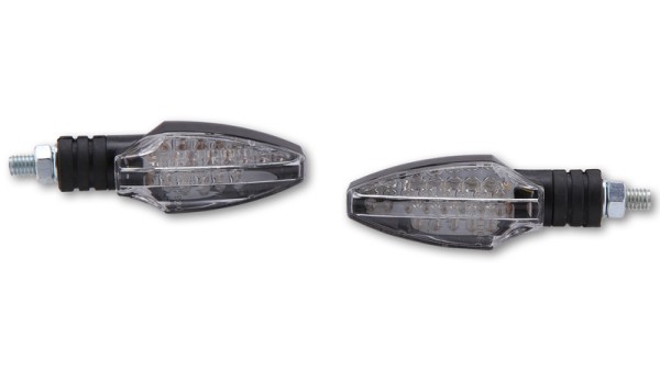 HIGHSIDER Smart Como LED turn signal housing black / lens clear (pair), front & rear