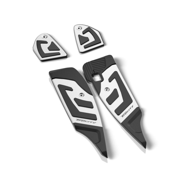 Silver Aluminum Footboard Set for Yamaha Tricity 300 (23-) - Original