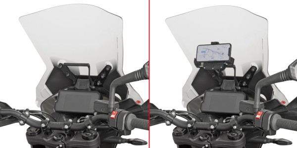 Bracket for mounting on the windshield for navi / smartphone for KTM 790 Adventure Givi