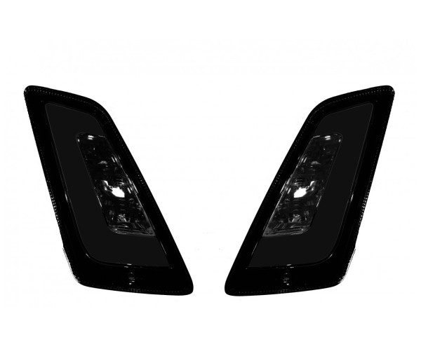 LED turn signal set front, tinted for Vespa GT, GTL, GTV, GTS 125-300 (2014-2018)