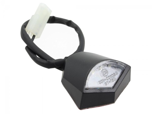 License plate light, adjustable