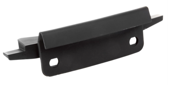 Connecting piece mono-slotted tube leg shield black matt for Vespa Primavera/Sprint 50-150cc