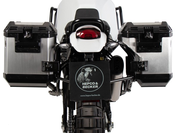 Case carrier set Cutout carrier incl. case set Xplorer Cutout silver for Ducati Desert X Rally (24-)