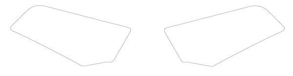 KTM fuel tank protection sticker kit for Duke 125 / 390 (Bj.17-)