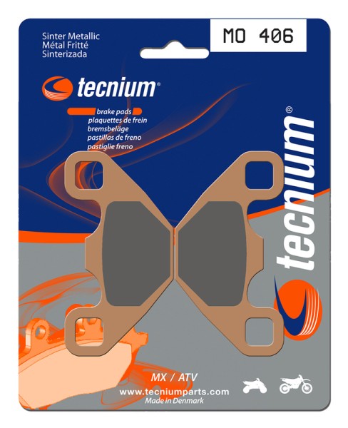 Tecnium MX/ATV sintered metal brake pads - MO406