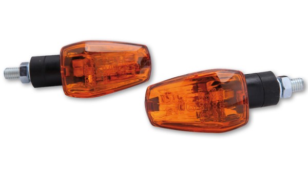 HIGHSIDER Smart IMOLA 1 Bulbs Mini Indicator Housing Black / Lens Orange (Pair), Front & Rear