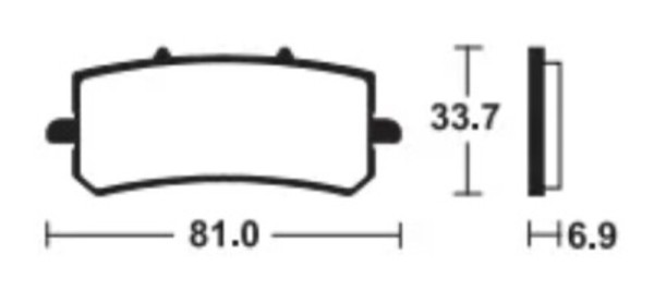 Tecnium sintered metal brake pads - MTR462